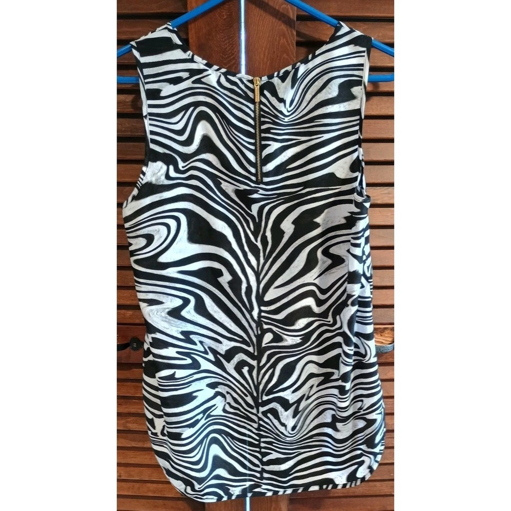 Michael Kors Zebra Animal Print Sleeveless Top Women's Size Large - Picture 7 of 7